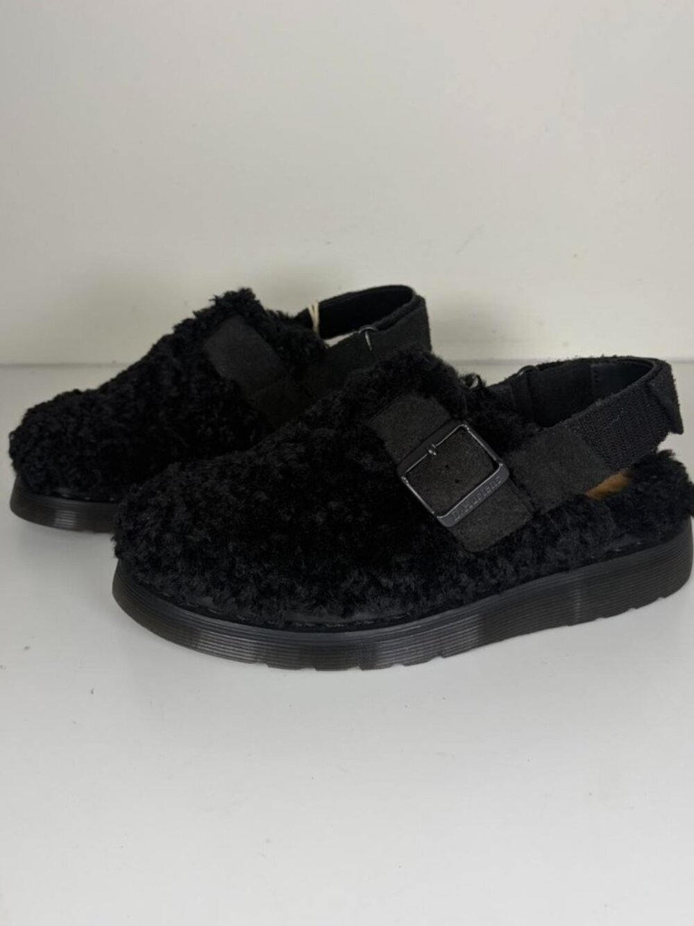Fuzzy Boston Style Dr. Martens Clogs